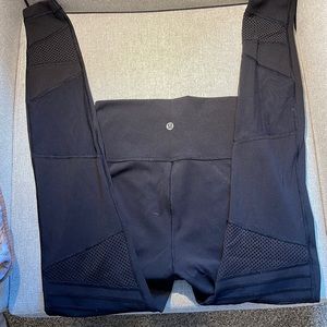 Lululemon Wunder Under High Rise Mix and Mesh Leggings